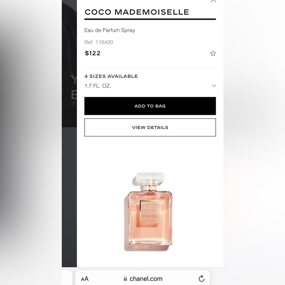 AUTHENTIC CHANEL coco mademoiselle eau de parfum